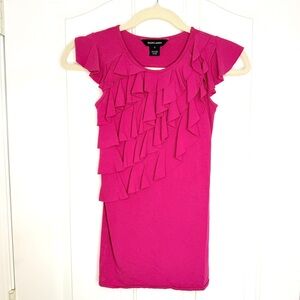 Ralph Lauren Fuchsia Ruffle Blouse
